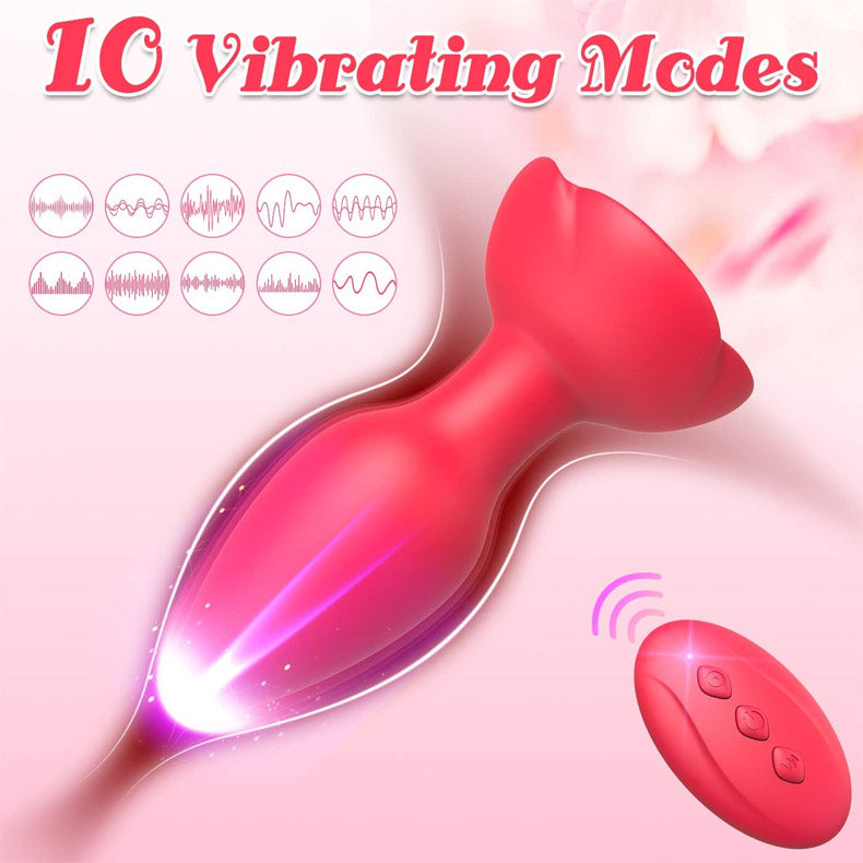 Youngwill Rose Anal Plug Vibrator with Remote Control