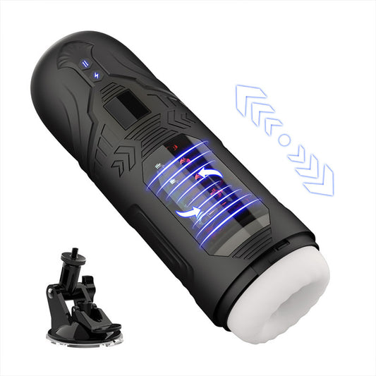 Youngwill-Black Knight Automatic Retractable Masturbation Cup for Men