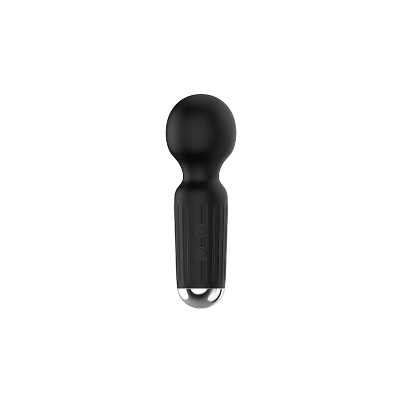 Mini Massage Wand Vibrator Front view-black