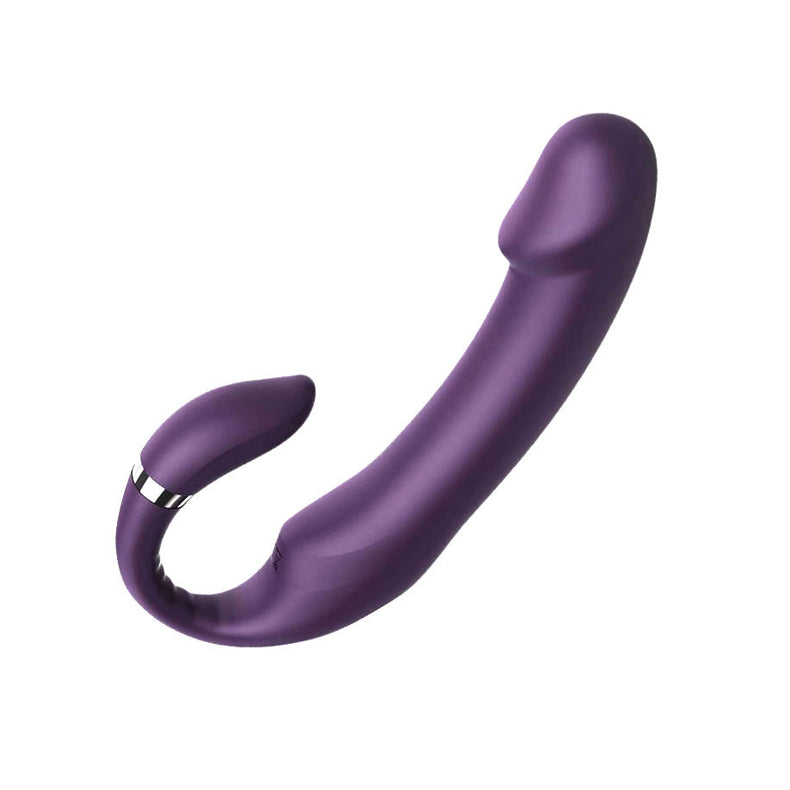 Double-ended G-spot Finger Slap Vibrator Warmable Vibrator-main image purple