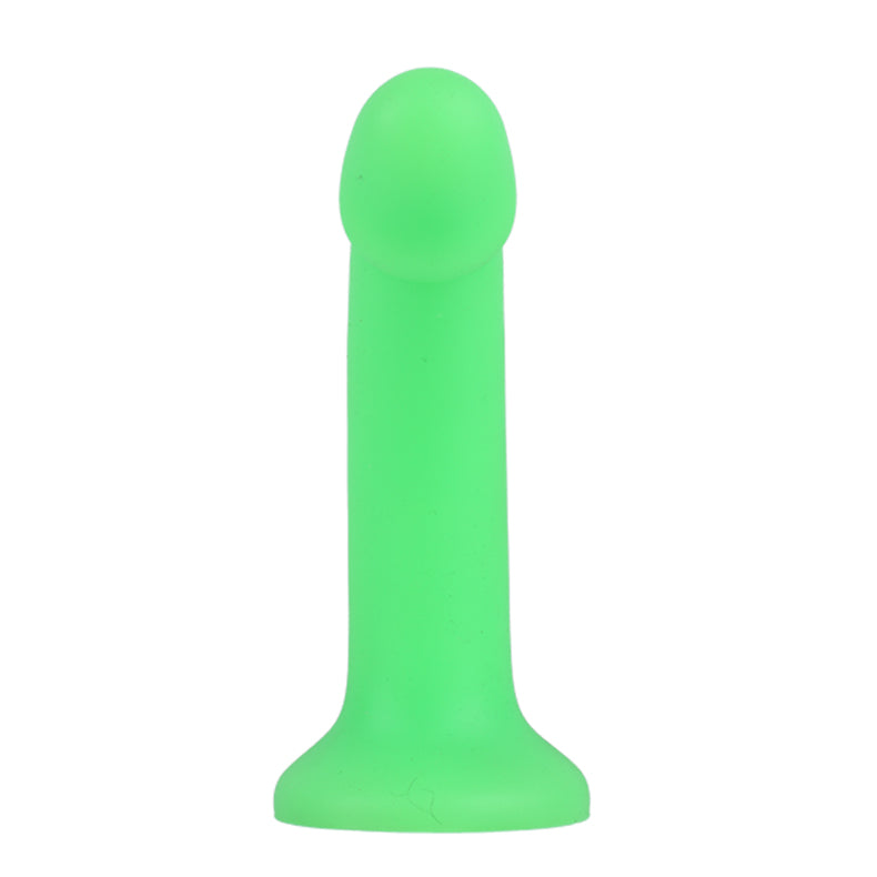 Rainbow Silicone Dildo-green front view