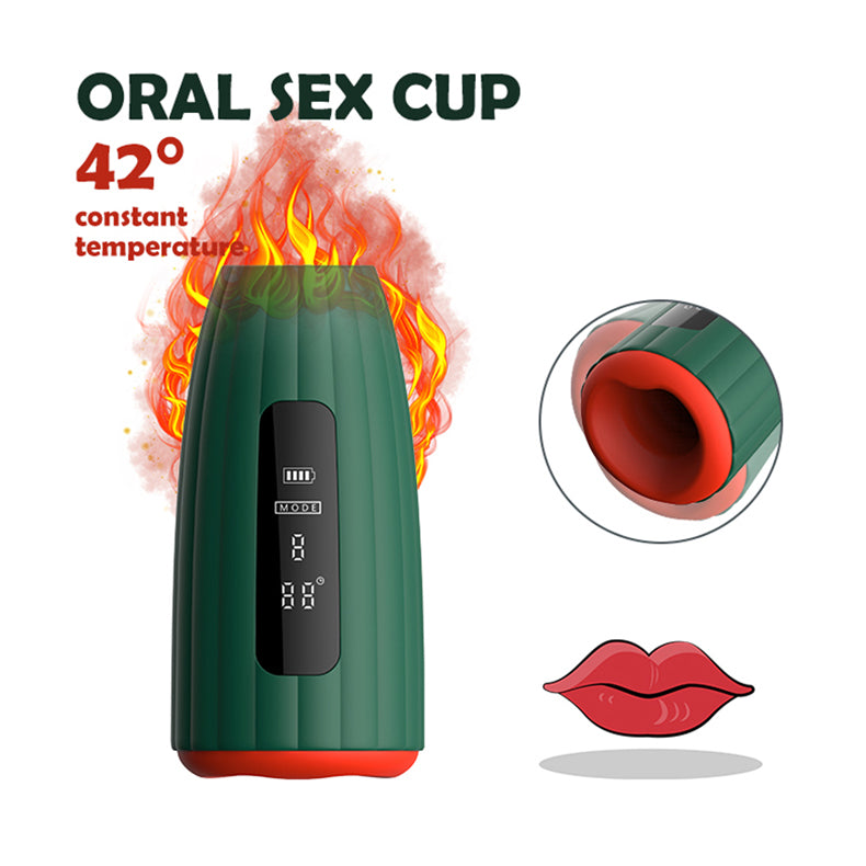 Oral Sex Masturbator Cup Glans Trainer with LCD Screen main image