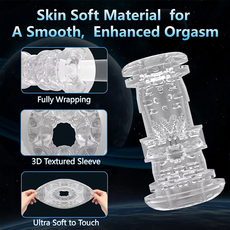 Foldable Handles Automatic Male Masturbator soft material