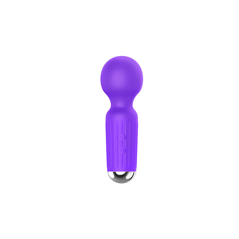 Mini Massage Wand Vibrator-front view purple