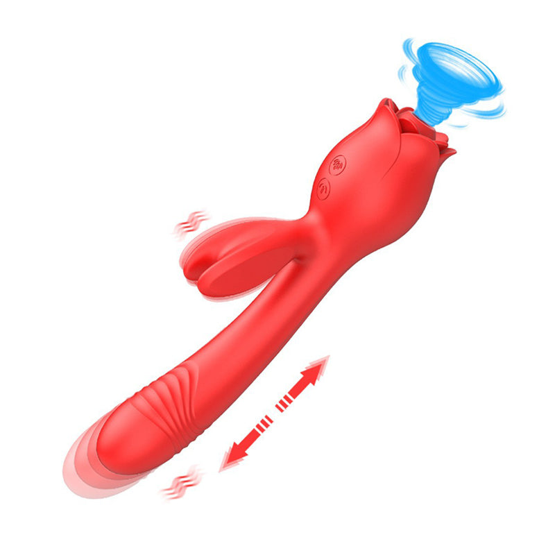 Youngwill Rose Telescopic Sucking Three-head Vibrator