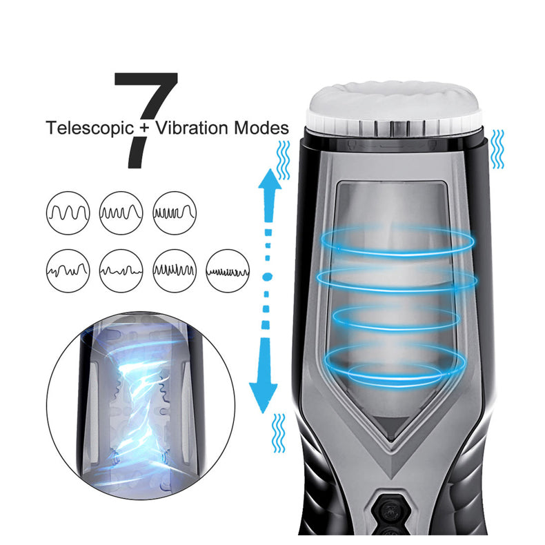 Automatic Thrusting Sucking Male Masturbator Sex Toy for Men structure chart