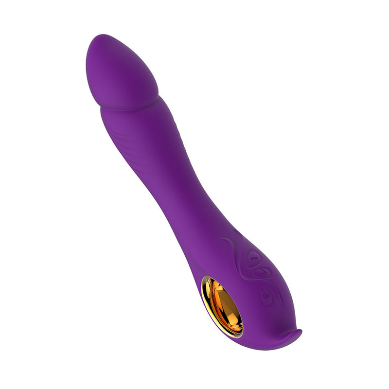 Head Inflatable G-spot Vibrator-purple