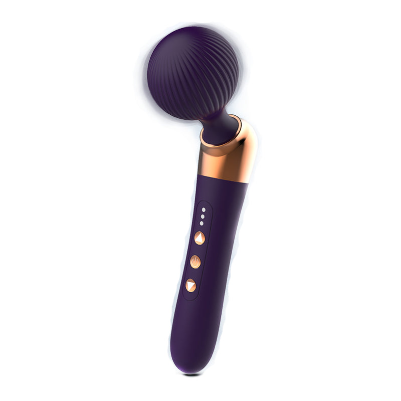 Head Bend Massage Wand Vibrator-purple