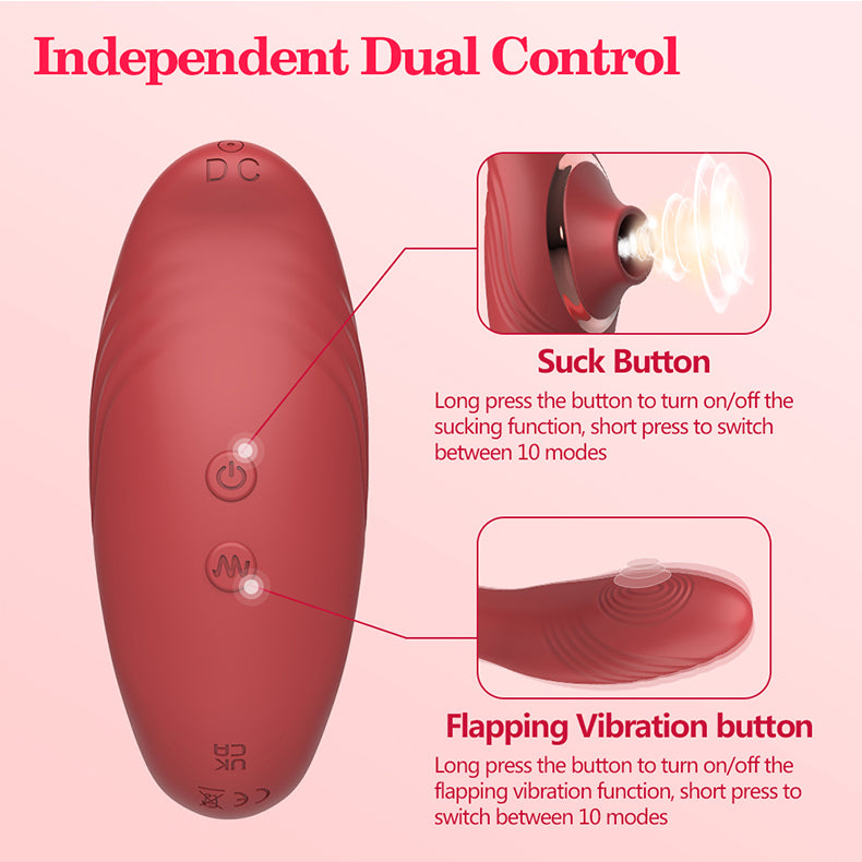 Youngwill-C-shape Wearable Sucking Flapping Vibrator