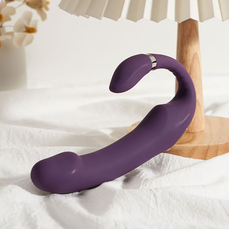 Double-ended G-spot Finger Slap Vibrator Warmable Vibrator-Oblique side