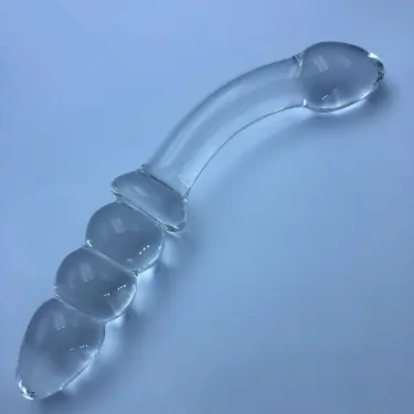 Glass Crystal Bead Anal Plug-Transparent