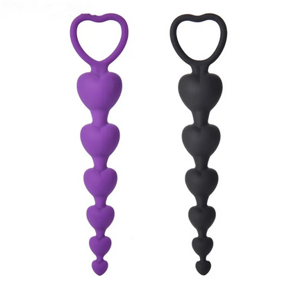 Youngwill Peach Heart Pull Beads Anal Plug