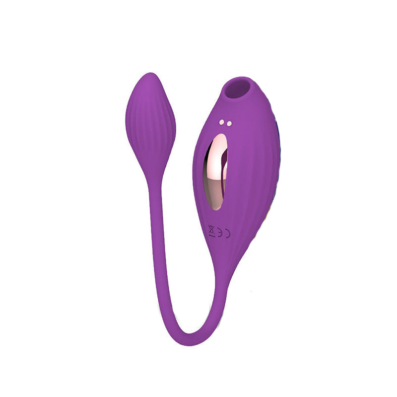  Double-ended Love Egg Vibrator front view-purple