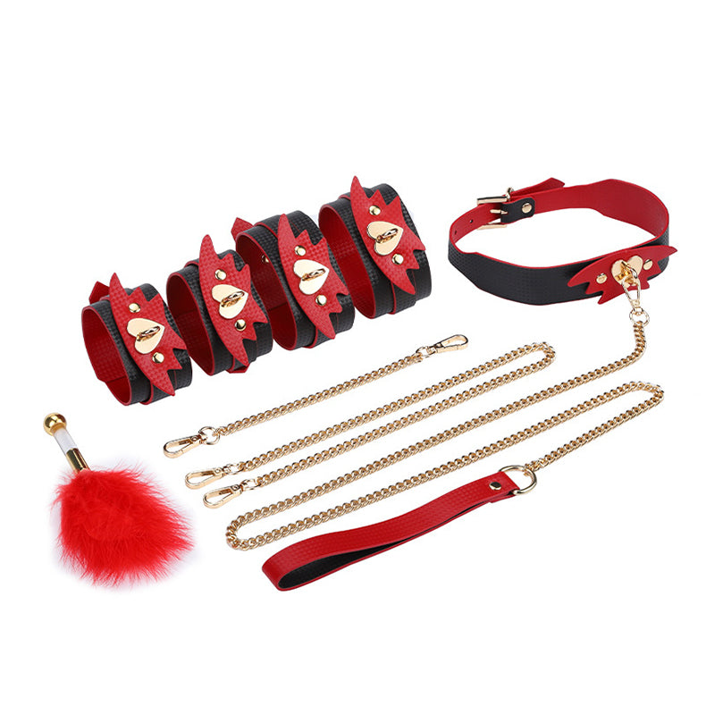 Youngwill BDSM Bundle 4-piece Set Heart-shaped Bat SM Suit