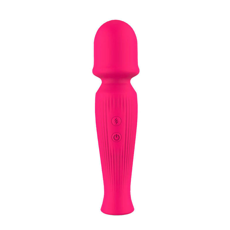 Mocha Mini Massager Wand Vibrator  Front view  rose red