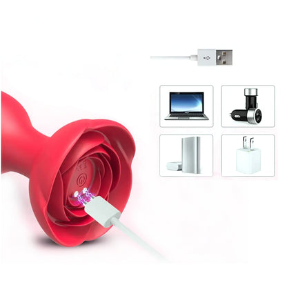 Youngwill Rose Anal Plug Vibrator with Remote Control