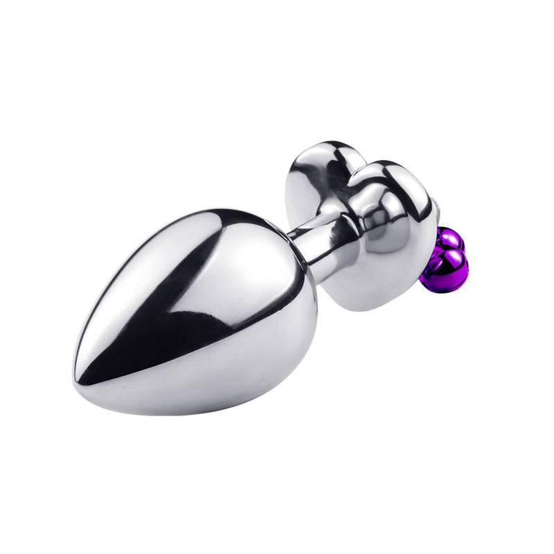 Metal Anal Plug With Crystal Jewelry Front view 2