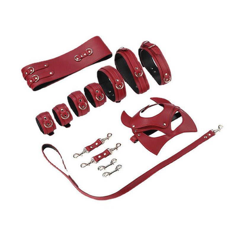 Youngwill Sex Bondage BDSM 7 Pcs Set Leather Restraint Sex Set