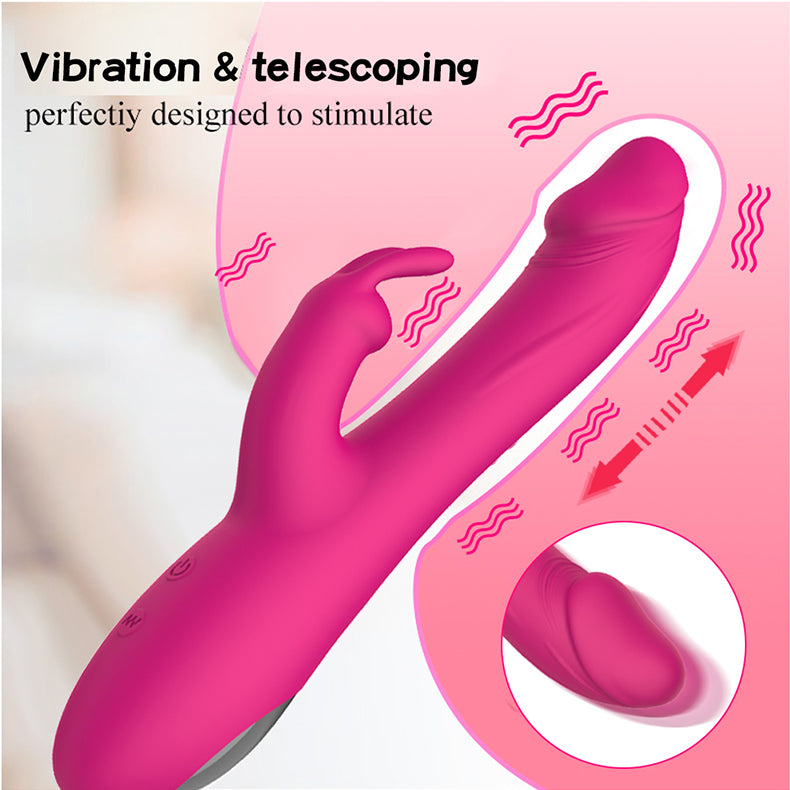 Youngwill-Telescopic Rabbit Dildo Vibrator