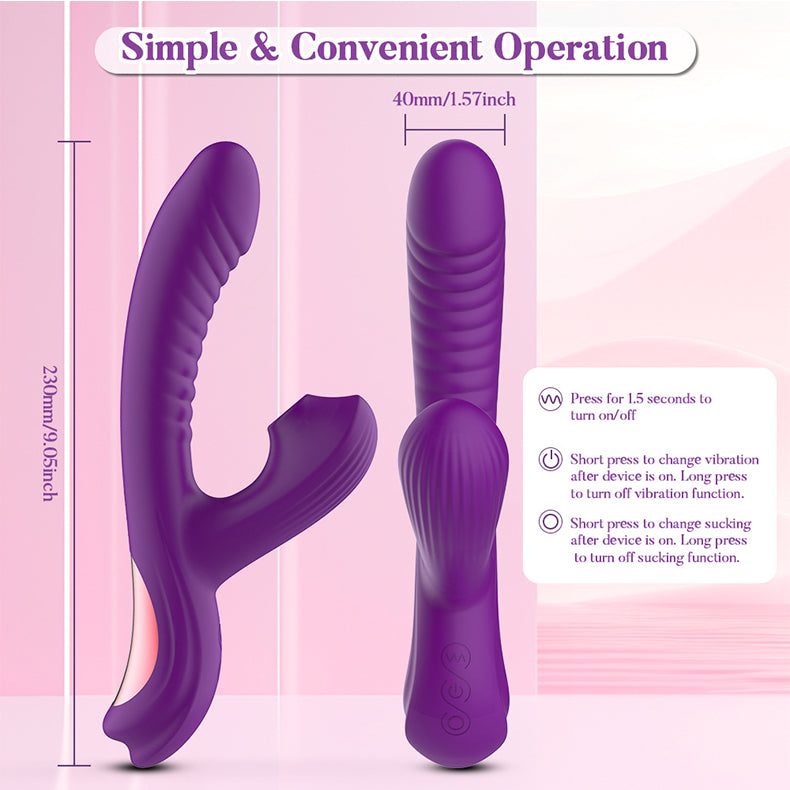 Youngwill-Rabbit Sucking Vibrator G-spot Buckling Vibrator