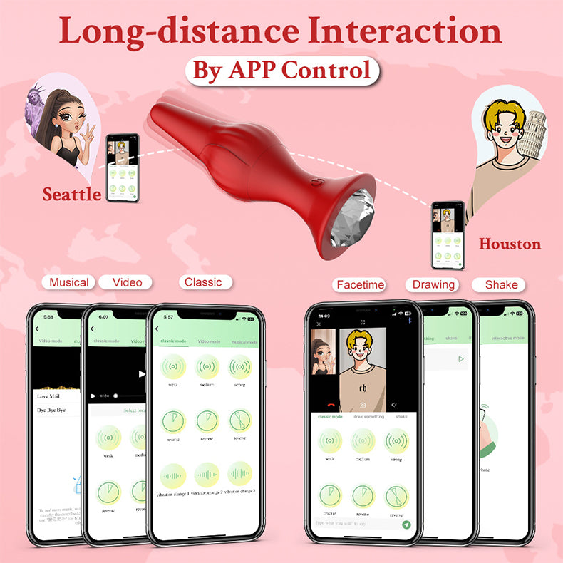 Youngwill Wireless Remote Control Rose Vibrating Anal Plug