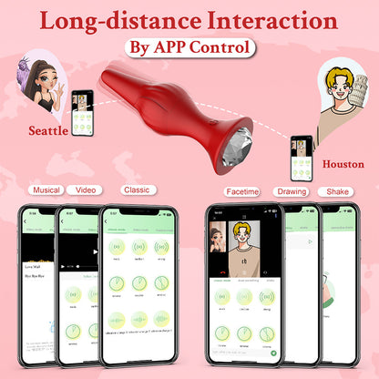 Youngwill Wireless Remote Control Rose Vibrating Anal Plug