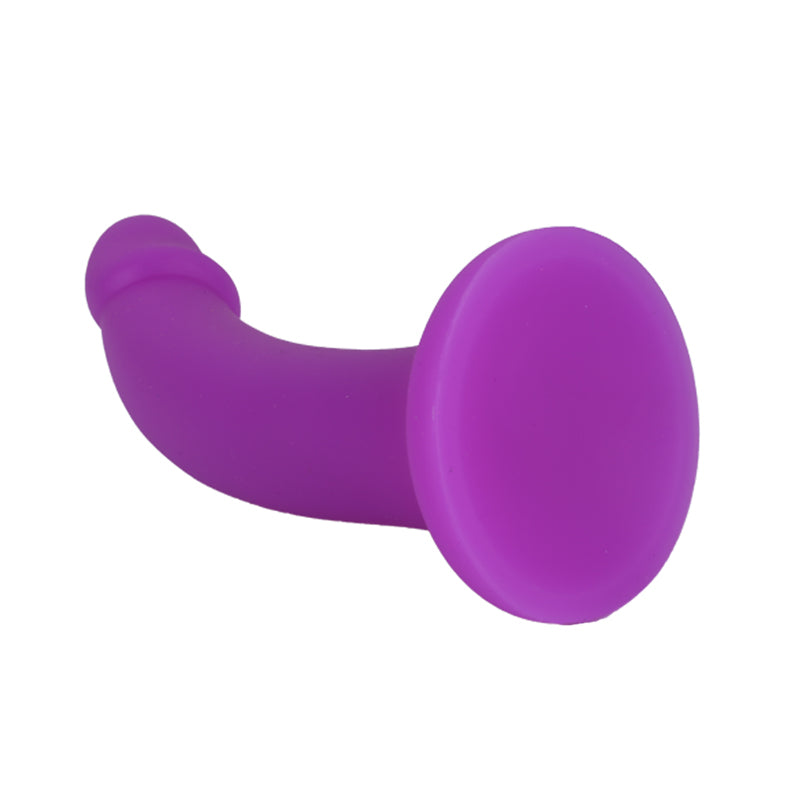 Rainbow Silicone Dildo-bottom purple