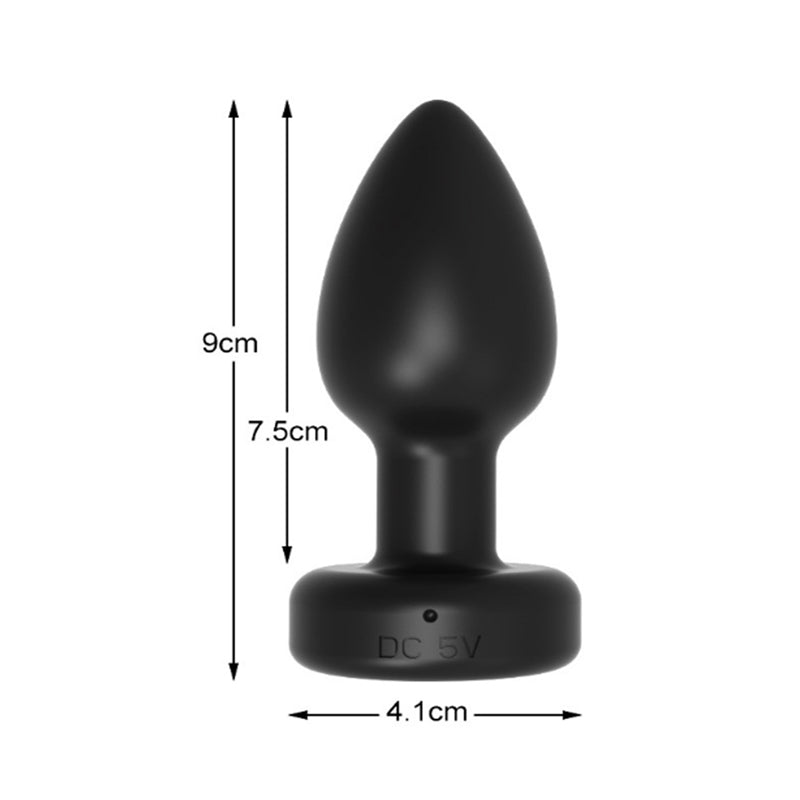 LED Colorful Light Anal Plug Vibrator size