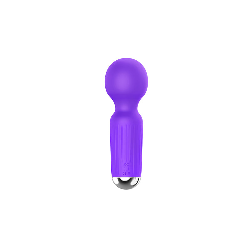  Mini Massage Wand Vibrator back view purple