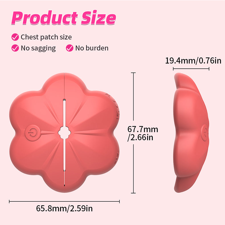 Youngwill-Red Flower Remote Control Breast Vibrator Nipple Clamp