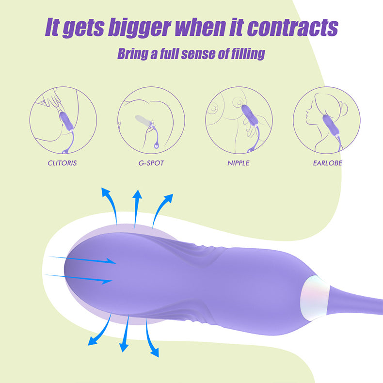 Inflatable Telescopic Egg Vibrator-usage display