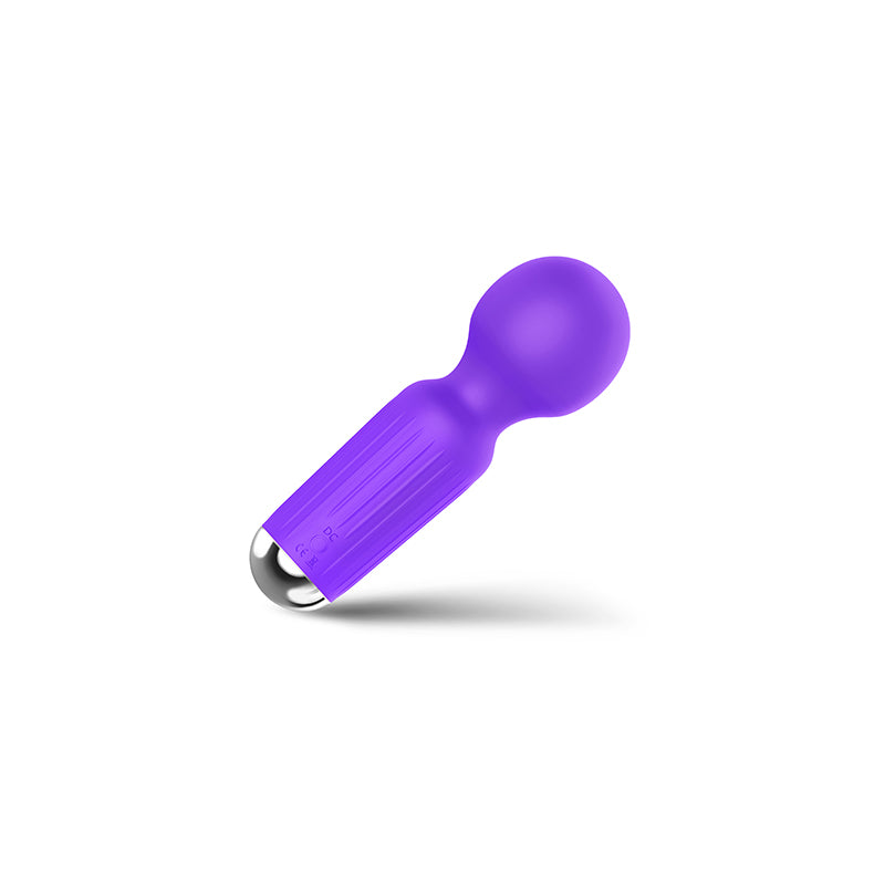 Mini Massage Wand Vibrator side view purple 2