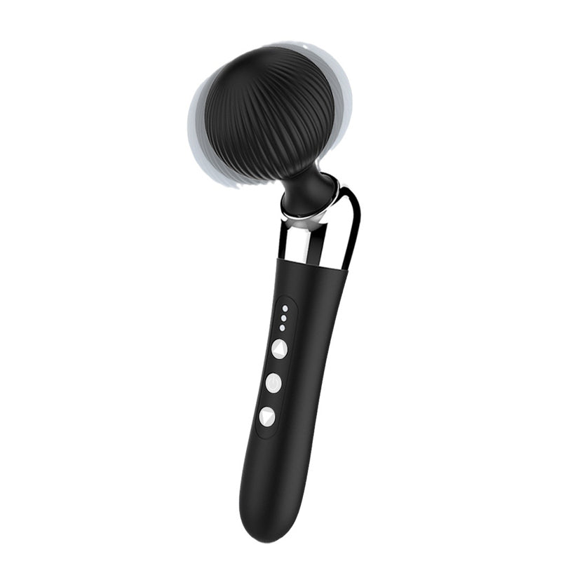 Head Bend Massage Wand Vibrator-black