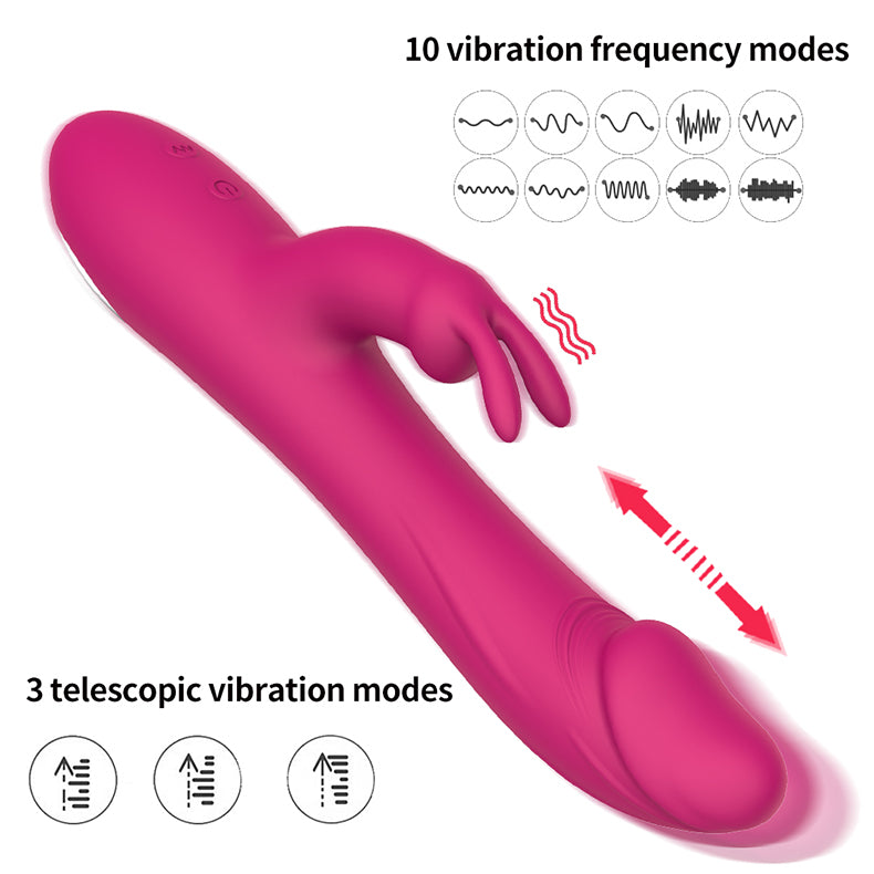 Youngwill-Telescopic Rabbit Dildo Vibrator