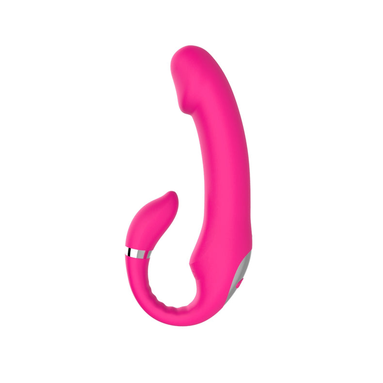 Double-ended G-spot Finger Slap Vibrator Warmable Vibrator-side view