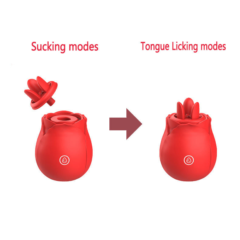 Youngwill Rose Toy 2 in 1 Tongue Licking & Sucking Vibrator