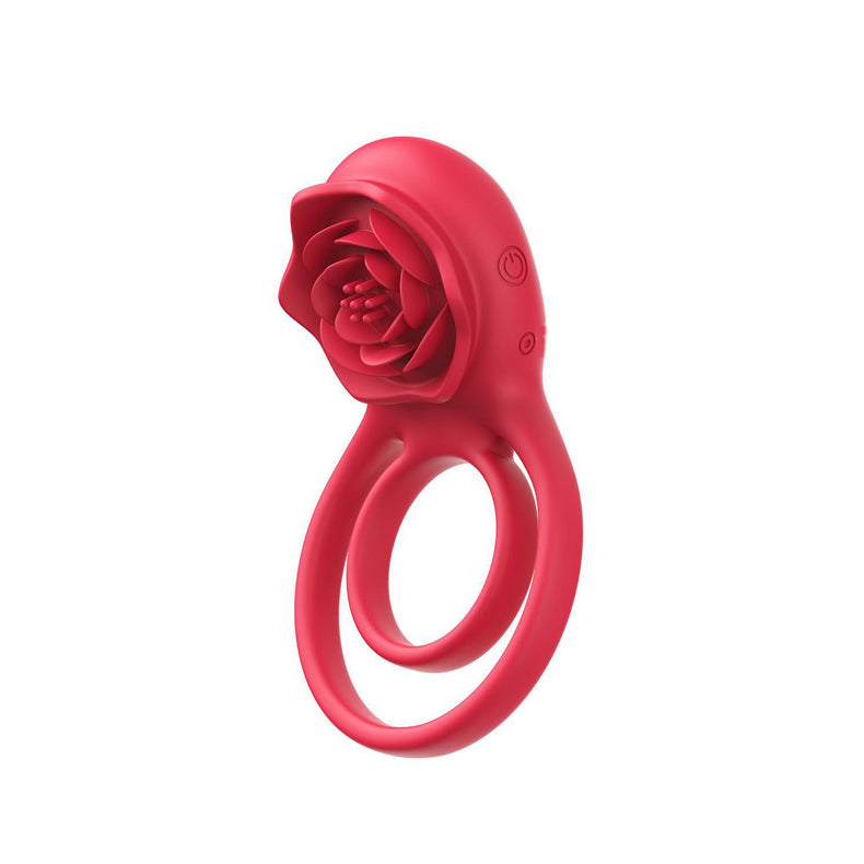 Youngwill Rose Penis Ring Wireless Remote Control Cock Ring for Couples