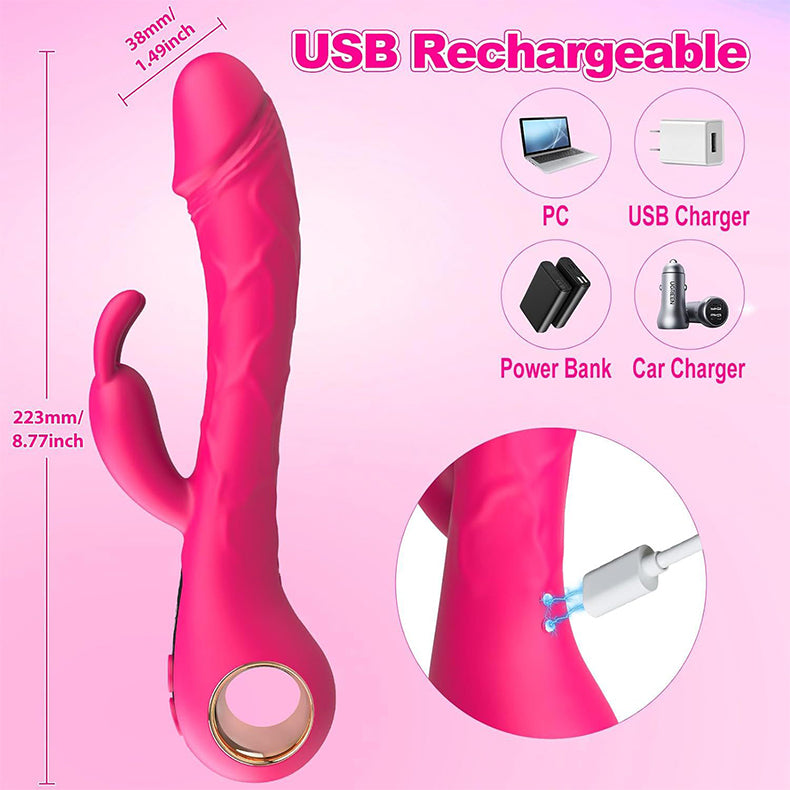 Youngwill Rabbit Vibrator with LED Display