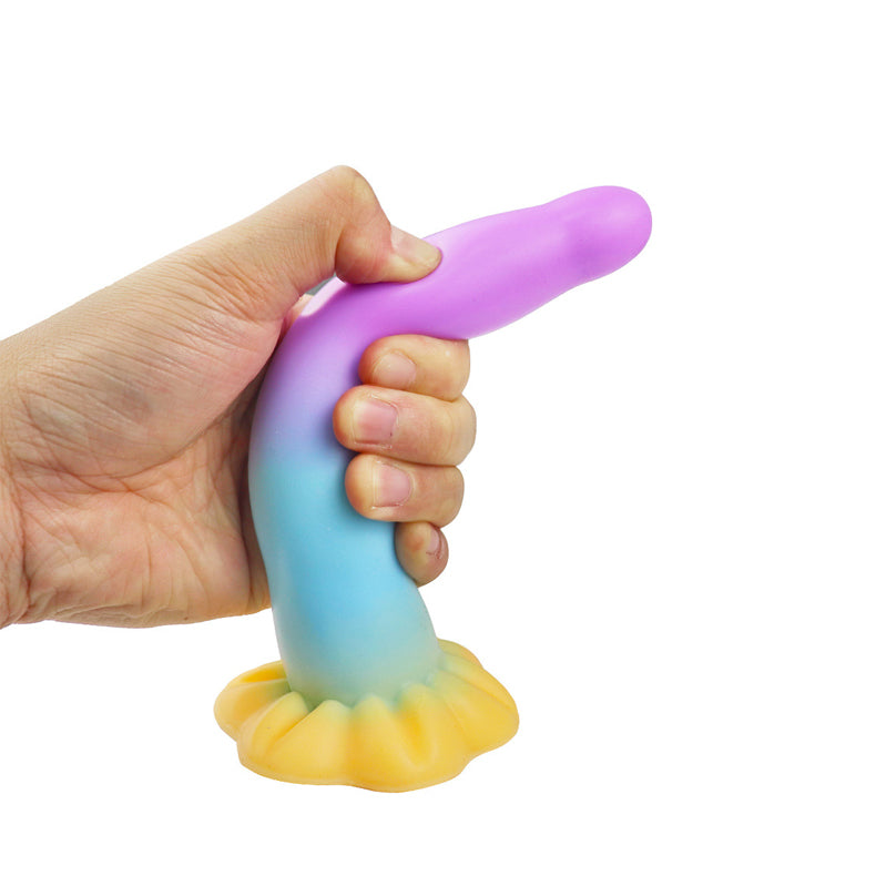 Youngwill New Unisex Colorful Anal Plug Soft Liquid Silicone Dragon Dildos
