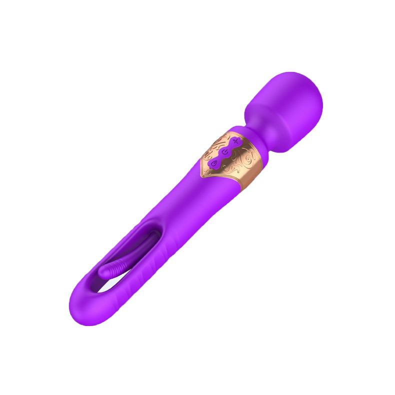 Hollow Slap Massage Wand Vibrator G-spot Stimulator Front view purple 2