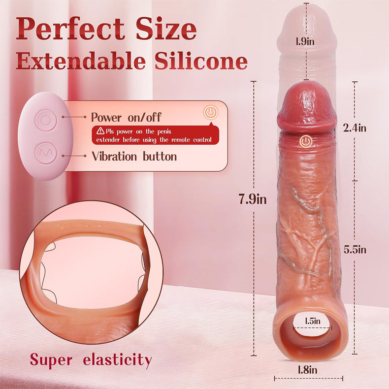 Youngwill Realistic Vibrating Penis Sleeve with Remote Control