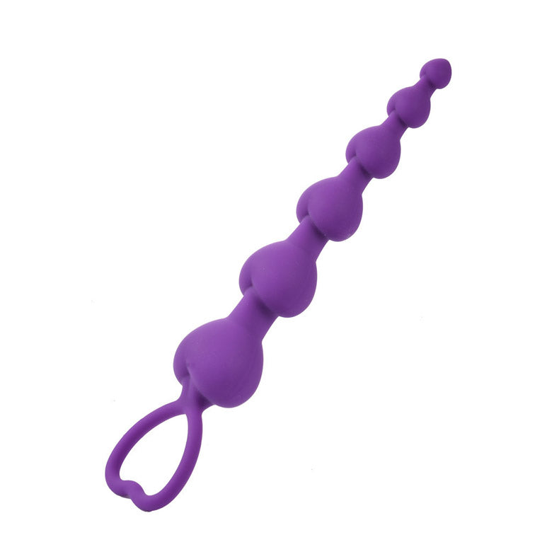 Youngwill-Silicone Anal Beads Anal Chain Link with 6 Heart Ball