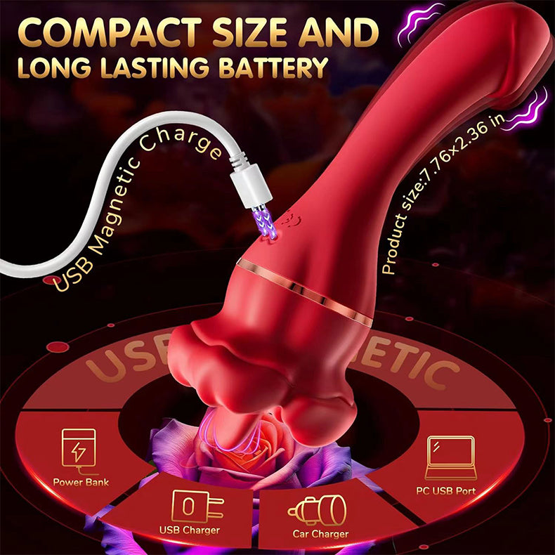 Youngwill-Double-head Tongue Licking G-spot Vibrator