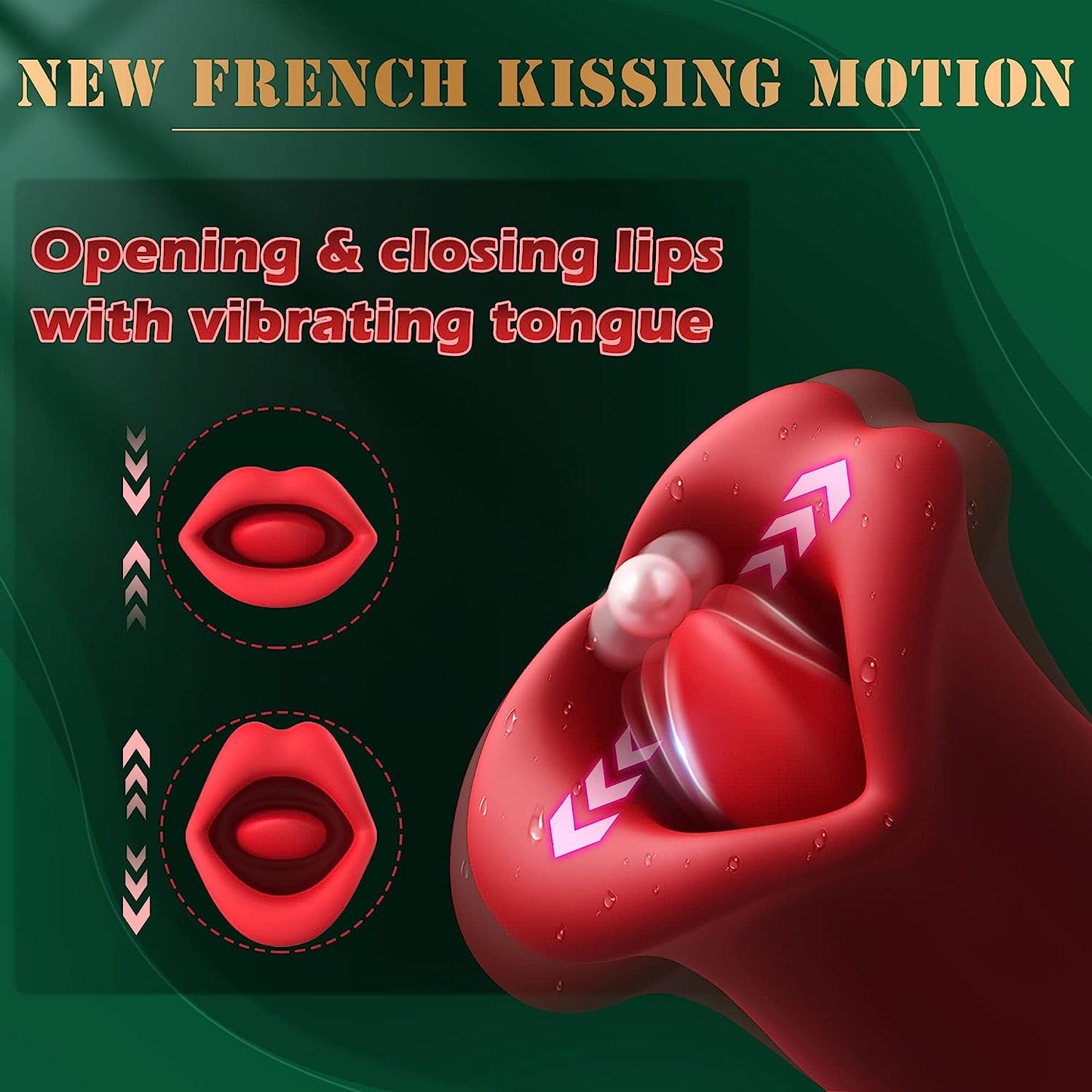 Youngwill Red Lips Tongue Licking Clit Vibrator