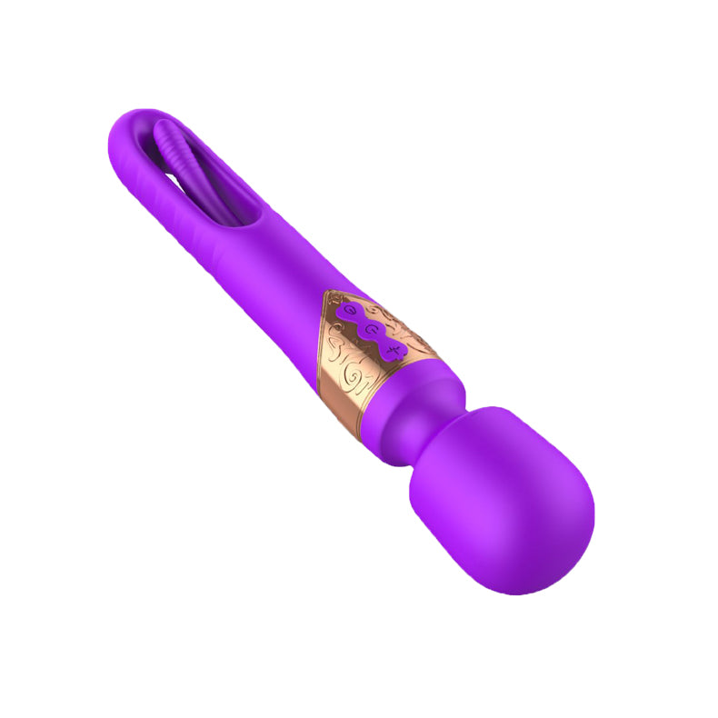 Hollow Slap Massage Wand Vibrator G-spot Stimulator Front view purple 3