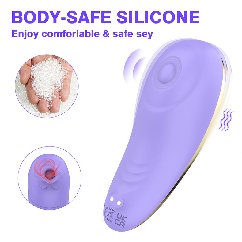 2-in-1 Sucking and Slapping Vibrator Material display