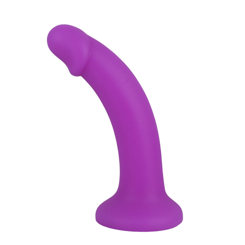  Rainbow Silicone Dildo-purple main image