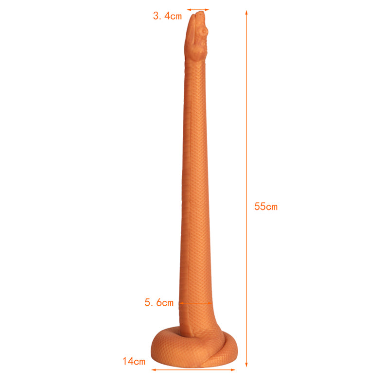 Youngwill Snake Dildo Silicone Monster Dildo-gold L