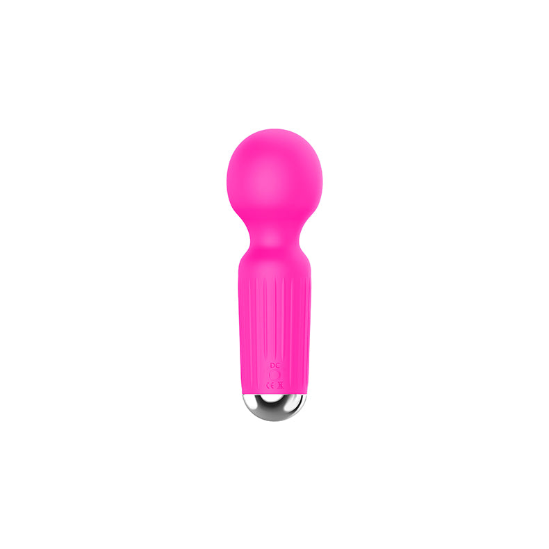 Mini Massage Wand Vibrator back view pink