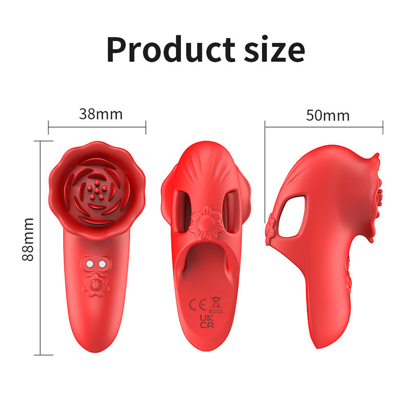 Youngwill-Fingertip Rose Finger Cot for Women Flirting Masturbation Massager